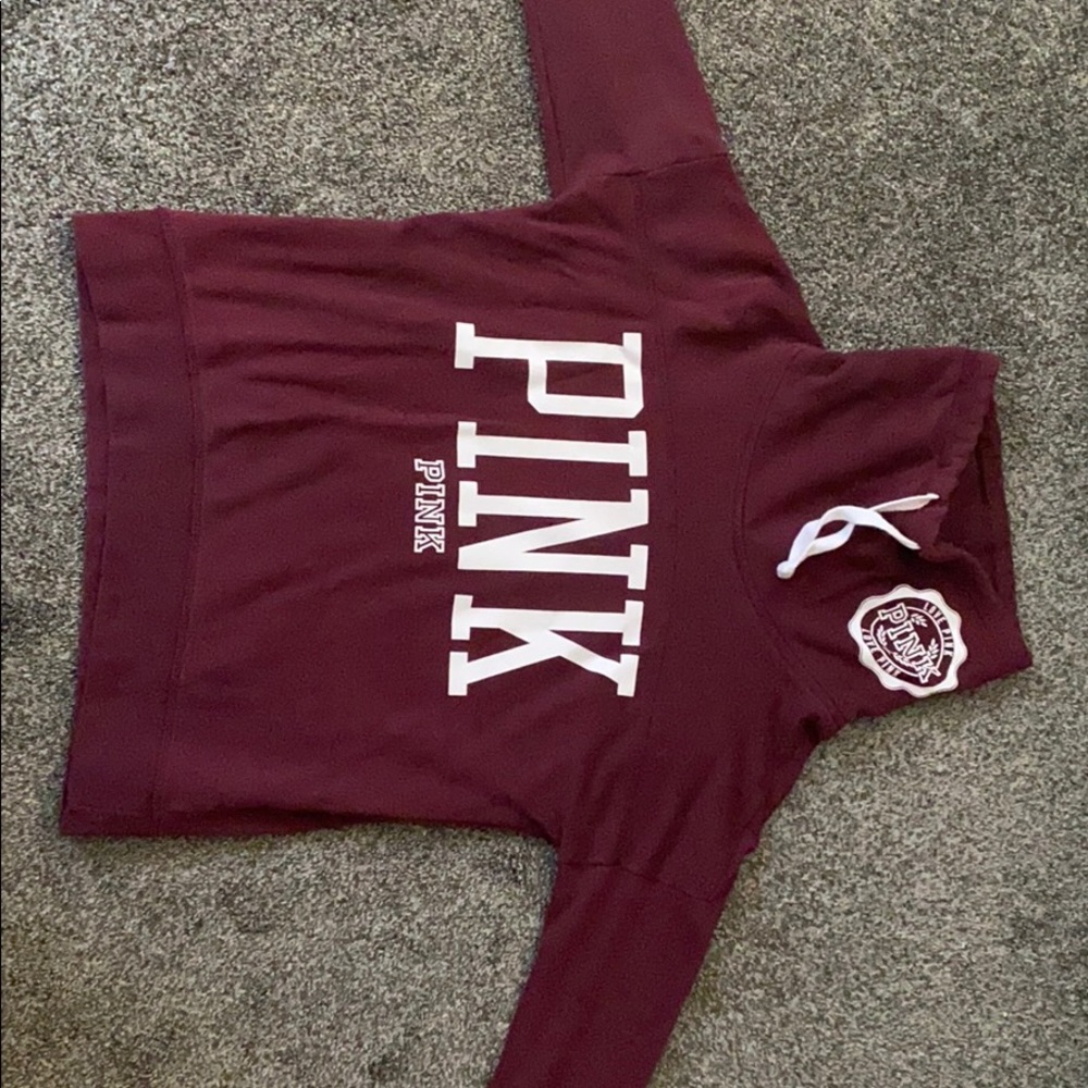 PINK burgundy/wine hoodie